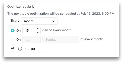 Setting an Arctic Optimization Schedule. Setting an Arctic optimization schedule frequency - by month.