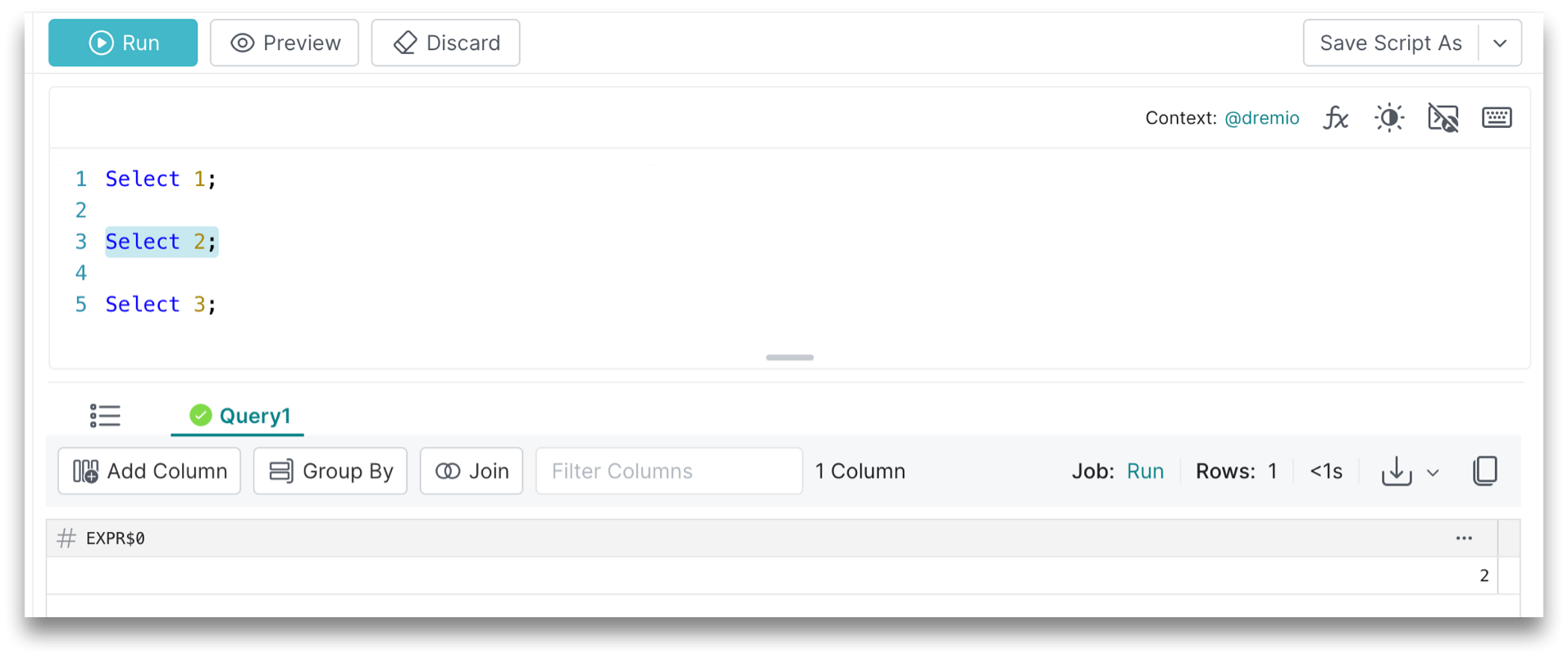 This is a screenshot showing how to run selected queries in the SQL editor. This is a screenshot showing how to run selected queries in the SQL editor.